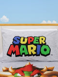 Super Mario Bros Here We Go "Reversible" Licensed Single Quilt Cover Set