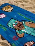 Minecraft Ocean Licensed Towel