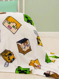 Minecraft Adventure Throw Size Fleece Blanket (SUPER SOFT)