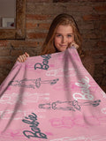 Barbie Figures Throw Size Fleece Blanket (SUPER SOFT)