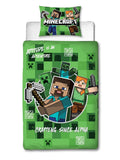 Minecraft Block Check Single Quilt Cover Set