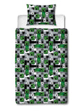 Minecraft Block Check Single Quilt Cover Set