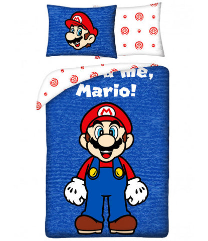 Mario It's A Me Single Quilt Cover Set EURO CASE