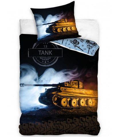 Tank Cotton Single Quilt Cover Set EURO Case
