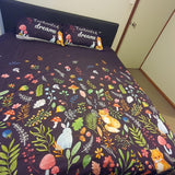 Enchanted Dreams Rabbit Fox King Size Quilt Cover Set