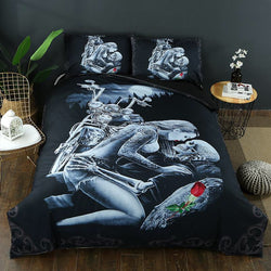 Motorbike Skull Quilt Cover Set