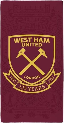 West Ham United FC Football Team Towel