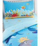 Sea Life Shark Single Quilt Cover Set