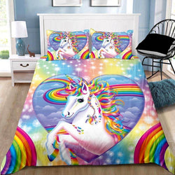 PRE ORDER Unicorn Heart Quilt Cover Set