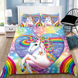 PRE ORDER Unicorn Heart Quilt Cover Set