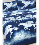 Unicorn Navy Double to Queen Quilt Cover Set