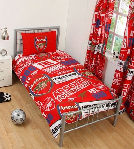 Arsenal FC Patch "Reversible" Football Single Quilt Cover Set