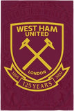 West Ham United Football Team Throw Size Fleece Blanket