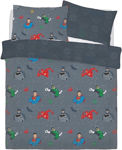 Justice League Double to Queen Quilt Cover Set