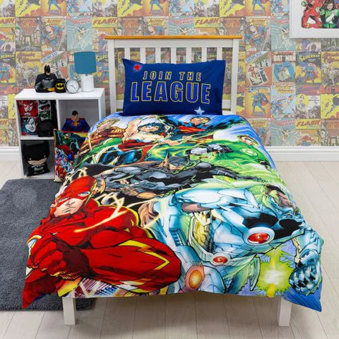Justice League Join Single Quilt Cover Set Kids Korna