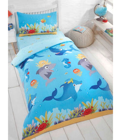 Sea Life Shark Single Quilt Cover Set