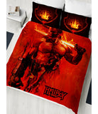 Hellboy Flames Double to Queen Quilt Cover Set