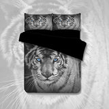 White Tiger Quilt Cover Set