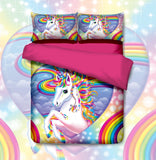 PRE ORDER Unicorn Heart Quilt Cover Set