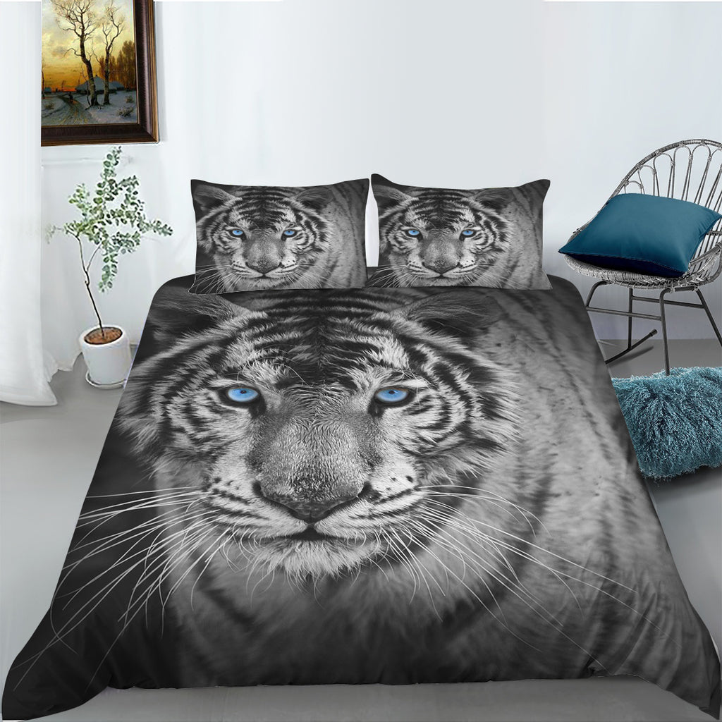 White Tiger Quilt Cover Set – Kids Korna