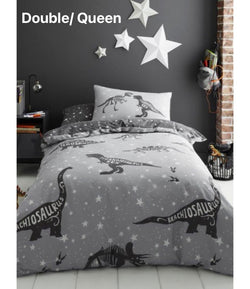 Dinosaur Space T-Rex Double to Queen Quilt Cover Set