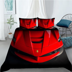 PRE ORDER Red Ferrari Sports Car Quilt Cover Set