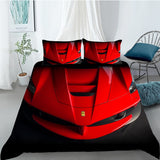 PRE ORDER Red Ferrari Sports Car Quilt Cover Set
