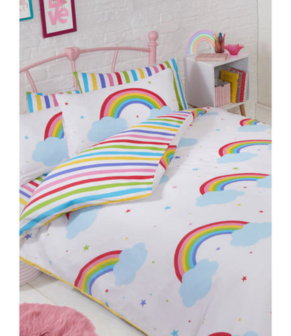 Rainbow Sky Double to Queen Quilt Cover Set