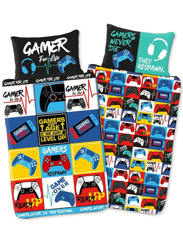 Gamer For Life Reversible Single Quilt Cover Set