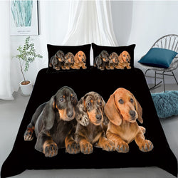 PRE ORDER Dachshund Sausage Dog Puppy Dog Quilt Cover Set