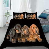 PRE ORDER Dachshund Sausage Dog Puppy Dog Quilt Cover Set