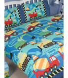 Construction Trucks Double to Queen Quilt Cover Set