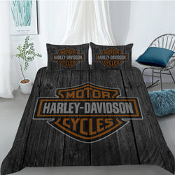 PRE ORDER Harley Davidson Wood Grain Quilt Cover Set