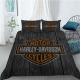 PRE ORDER Harley Davidson Wood Grain Quilt Cover Set