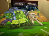 Minecraft Creeps Double to Queen Quilt Cover Set