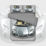 PRE ORDER Sports Car Silver Quilt Cover Set
