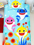 Baby Shark Rainbow Reversible Single Quilt Cover Set