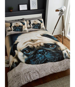 Pug Double to Queen Quilt Cover Set