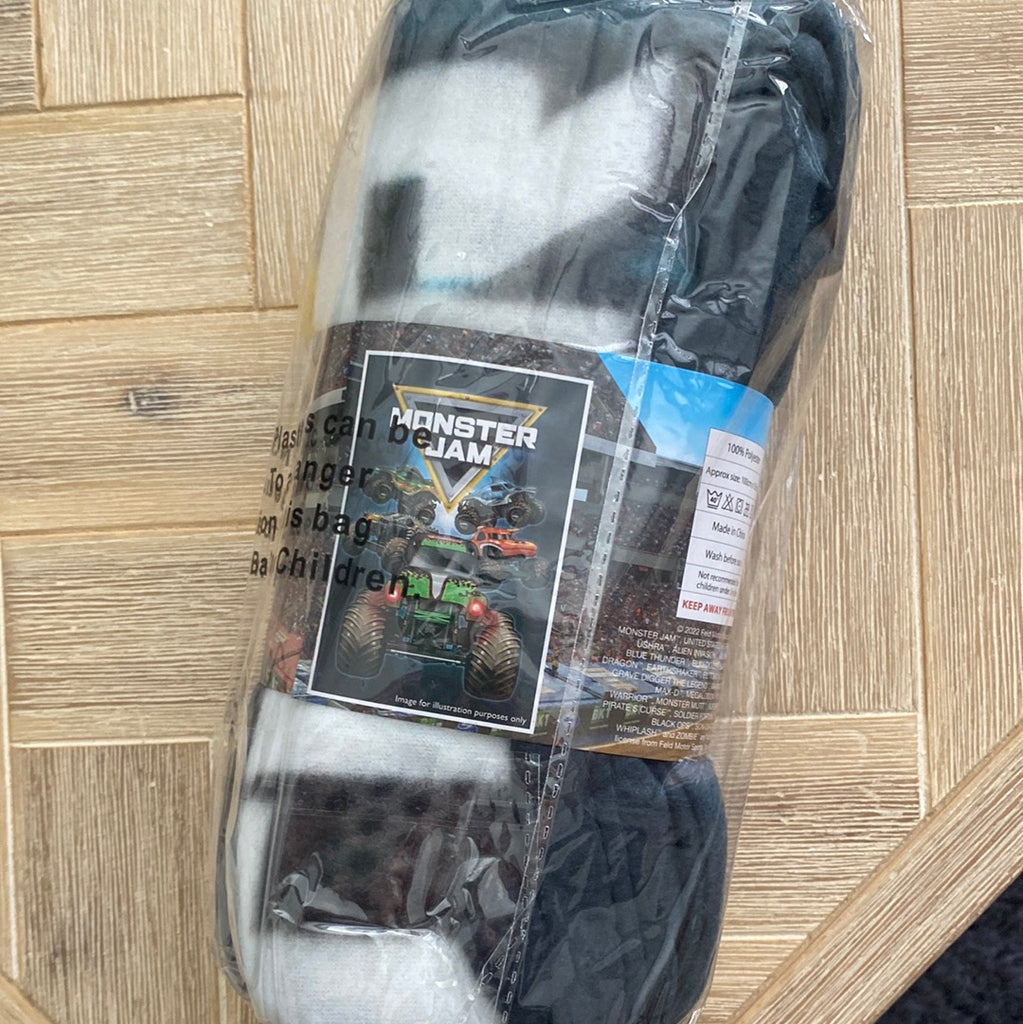 Monster Jam Throw Size Fleece Blanket Kids Korna