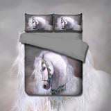 White Horse Quilt Cover Set