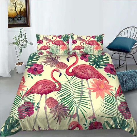 Flamingo Quilt Cover Set