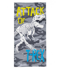 T-Rex Dinosaur Attack Towel