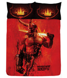 Hellboy Flames Double to Queen Quilt Cover Set