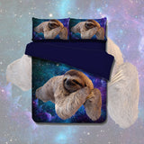 Galaxy Sloth Quilt Cover Set