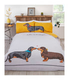 Hello Sausage Dog Double To Queen Quilt Cover Set